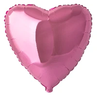 1204-0539 Ф Б/РИС 18" СЕРДЦЕ Металлик Pink
