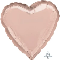 1204-0570 А Б/РИС СЕРДЦЕ 18" Металлик Rose Gold
