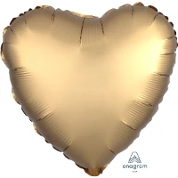 1204-0631 А Б/РИС СЕРДЦЕ 18" Сатин Gold Sateen