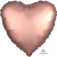 1204-0636 А Б/РИС СЕРДЦЕ 18" Сатин Rose Copper
