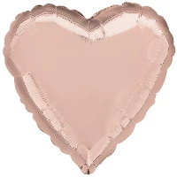 1204-0670 Р Б/РИС СЕРДЦЕ 18" Металлик Rose Gold