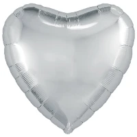 1204-0671 Р Б/РИС СЕРДЦЕ 18" Металлик Silver