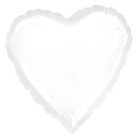 1204-0673 Р Б/РИС СЕРДЦЕ 18" Пастель White