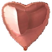 1204-0760 Ф Б/РИС 18" СЕРДЦЕ Металлик Rose Gold