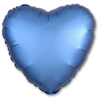1204-0837 Р Б/РИС СЕРДЦЕ 18" Сатин Azure