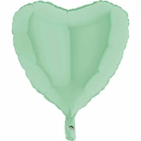 1204-0882 Г Б/РИС СЕРДЦЕ 18" Пастель Matte Green
