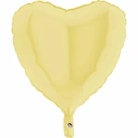 1204-0885 Г Б/РИС СЕРДЦЕ 18" Пастель Matte Yellow