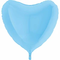 1204-0891 Г Б/РИС СЕРДЦЕ 36" Пастель Matte Blue