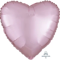 1204-0902 А Б/РИС СЕРДЦЕ 18" Сатин Pink