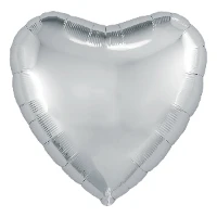 1204-1018 Р Б/РИС СЕРДЦЕ 30" Металлик Silver