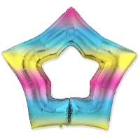 1204-1047 Ф Б/РИС 32" ЗВЕЗДА Rainbow полая