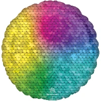 1204-1145 А Б/РИС КРУГ 18" Пайетки Rainbow