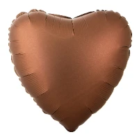 1204-1212 Г Б/РИС СЕРДЦЕ 18" Сатин Chocolate