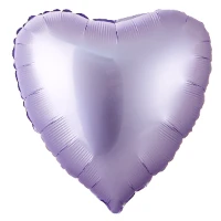 1204-1374 Г Б/РИС СЕРДЦЕ 18" Сатин Lilac