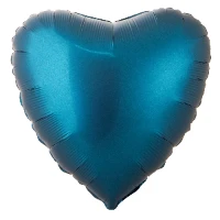 1204-1377 Г Б/РИС СЕРДЦЕ 18" Сатин Petrol Blue