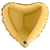 1204-1471 Г Б/РИС СЕРДЦЕ 9" Металлик Gold 5