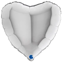 1204-1476 Г Б/РИС СЕРДЦЕ 18" Металлик Silver