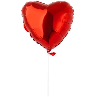 1204-1479 Г Б/РИС СЕРДЦЕ 9" Металлик Red