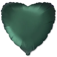 1204-1497 Ф Б/РИС 18" СЕРДЦЕ Сатин Dark Green