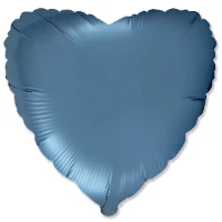 1204-1498 Ф Б/РИС 18" СЕРДЦЕ Сатин Steel Blue