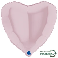 1204-1535 Г Б/РИС СЕРДЦЕ 18" Пастель Pink