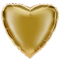 1204-1546 Ф Б/РИС 18" СЕРДЦЕ Металлик Light Gold