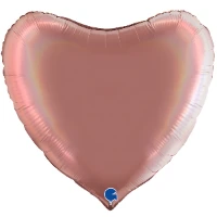 1204-1621 Г Б/РИС СЕРДЦЕ 36" Блеск Platinum Rose