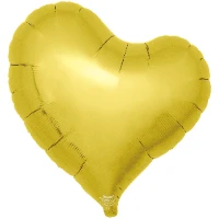 1204-1697 Т Б/РИС СЕРДЦЕ ИЗГИБ 18" Metallic Gold