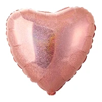 1205-0143 Г Б/РИС БЛЕСК СЕРДЦЕ 18" Rose Gold