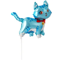1206-0591 Ф М/ФИГУРА Кошечка с бантом голубая