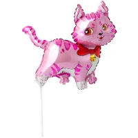 1206-0592 Ф М/ФИГУРА Кошечка с бантом розовая