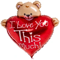 1207-1502 Ф ФИГУРА Сердце с мишкой ILY