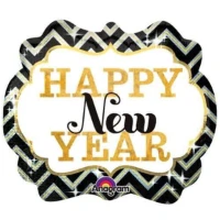1207-3054 А ФИГУРА/P40 HNY Шеврон черн-бел-зол гол