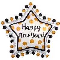 1207-3055 А ФИГУРА/P45 HNY Звезда горох золото гол