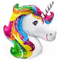 1207-3059 Ф ФИГУРА Единорог радужный голова