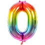 1207-3395 К ЦИФРА 0  40" Радуга металлик