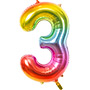 1207-3398 К ЦИФРА 3  40" Радуга металлик