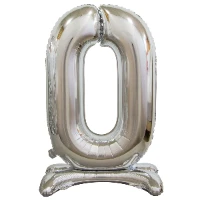 1207-3646 К ЦИФРА 0  30" Silver на подставке