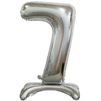 1207-3653 К ЦИФРА 7  30" Silver на подставке
