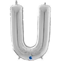 1207-3786 Г БУКВА U  26" Silver