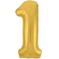 1207-3812 Р ЦИФРА 1  40" Металлик Gold