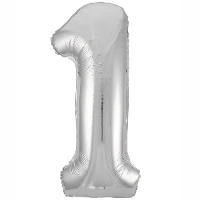 1207-3822 Р ЦИФРА 1  40" Металлик Silver