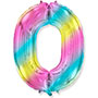 1207-3912 Ф ЦИФРА 0  40" Радуга металлик