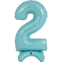 1207-4266 Г ЦИФРА 2  25" Pastel Blue на подставке