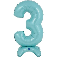 1207-4267 Г ЦИФРА 3  25" Pastel Blue на подставке