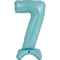 1207-4271 Г ЦИФРА 7  25" Pastel Blue на подставке