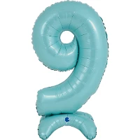 1207-4273 Г ЦИФРА 9  25" Pastel Blue на подставке