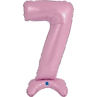 1207-4282 Г ЦИФРА 7  25" Pastel Pink на подставке