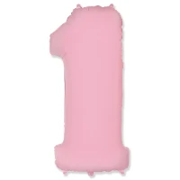 1207-4295 Ф ЦИФРА 1  32" Pastel Pink