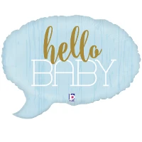 1207-4345 Б ФИГУРА HELLO BABY Спич бабл голубая